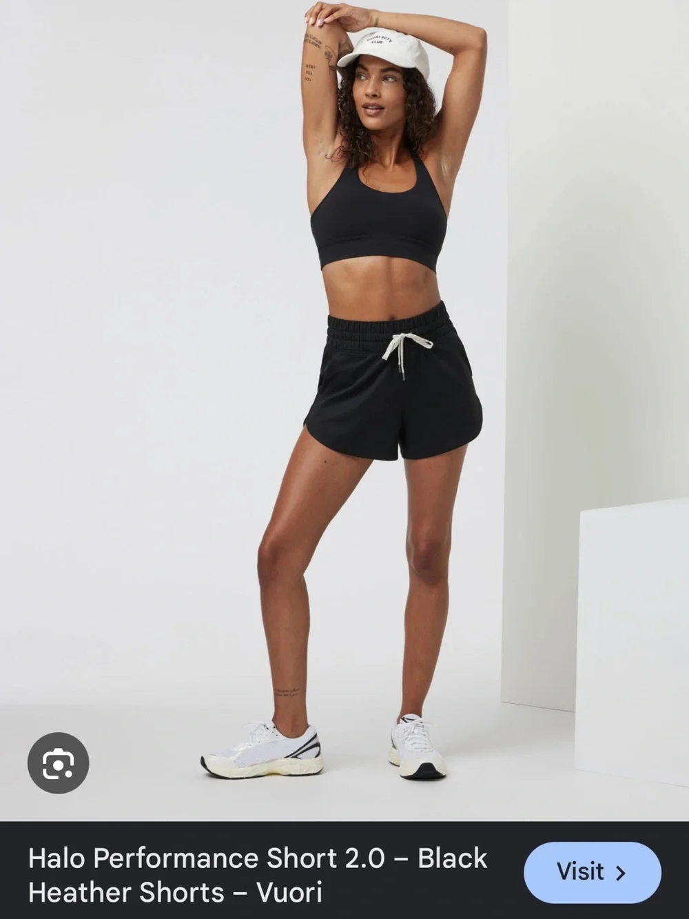 Vuori Black Halo Perf 2.0 short black size small